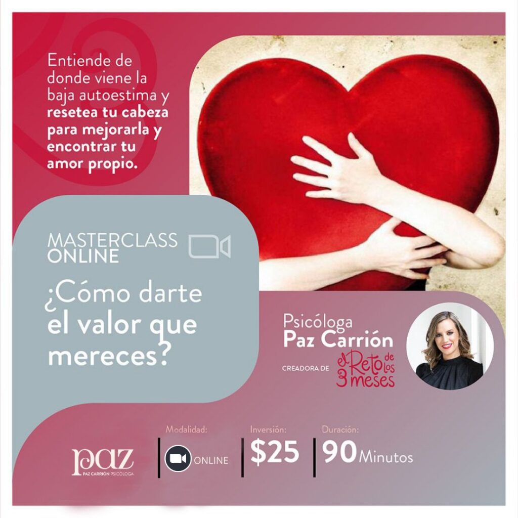 Masterclass: ¿Cómo darte el valor que mereces?